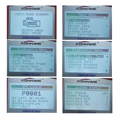 KONNWEI KW808 OBDII SCANNER